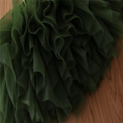 Girl's Green Lace Top & Skirt Set