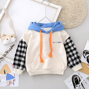 Boys Cotton Knit Full Sleeves All Over Printed Printed Sweatshirt With Pant Pack of 2 - Cream & Purple