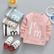 Girl's Pink Text Print Sweatshirt