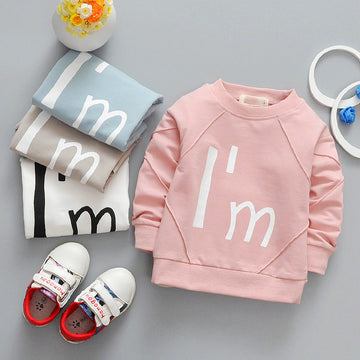 Cute Pink Text Printed Full Sleeves Sweatshirt