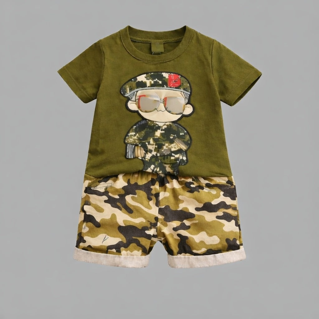 Boys Cotton Half Sleeves T-Shirt & Shorts Set Pack Of 2