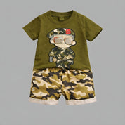 Boys Cotton Half Sleeves T-Shirt & Shorts Set Pack Of 2