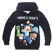 Boy's Black Cartoon Hoodie