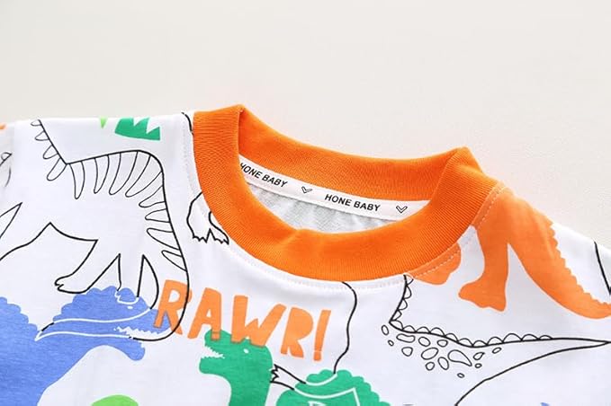 Boy's Green Dino Print T-Shirt & Shorts Set