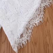 Girl's Pink Lace Top & Skirt Set