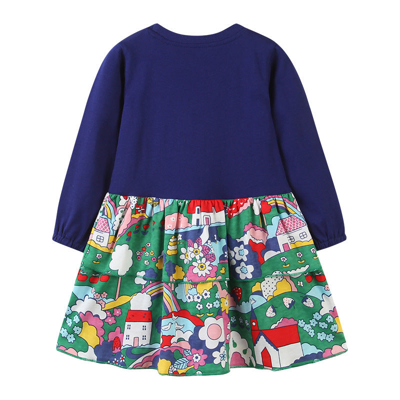 Girl's Multicolor Sequin Frock