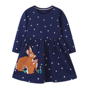 Girl's Star Print Casual Frock