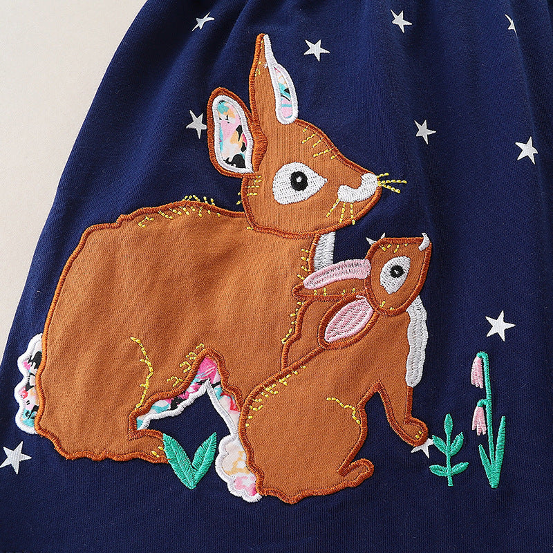 Girl's Star Print Casual Frock