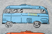 Boy's Multicolor Bus Print T-Shirt
