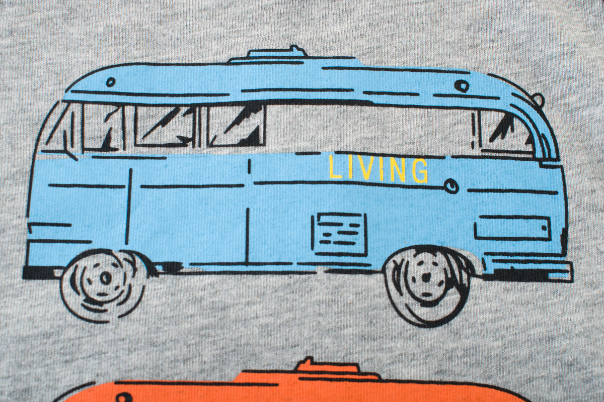 Boy's Multicolor Bus Print T-Shirt