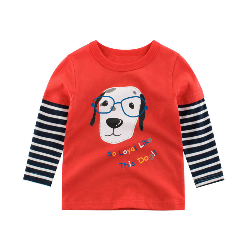 Googo Gaaga Boys Cute Puppy Printed T-Shirt In Multicolour