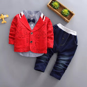 Boy's Multicolor Blazer & Pants Set
