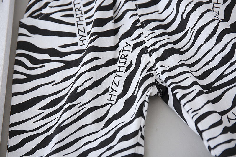 Boy's Black Print T-Shirt & Shorts Set