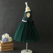 Girl's Green Pearl Dress