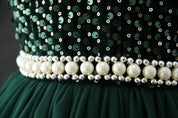 Girl's Green Pearl Dress