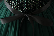 Girl's Green Pearl Dress