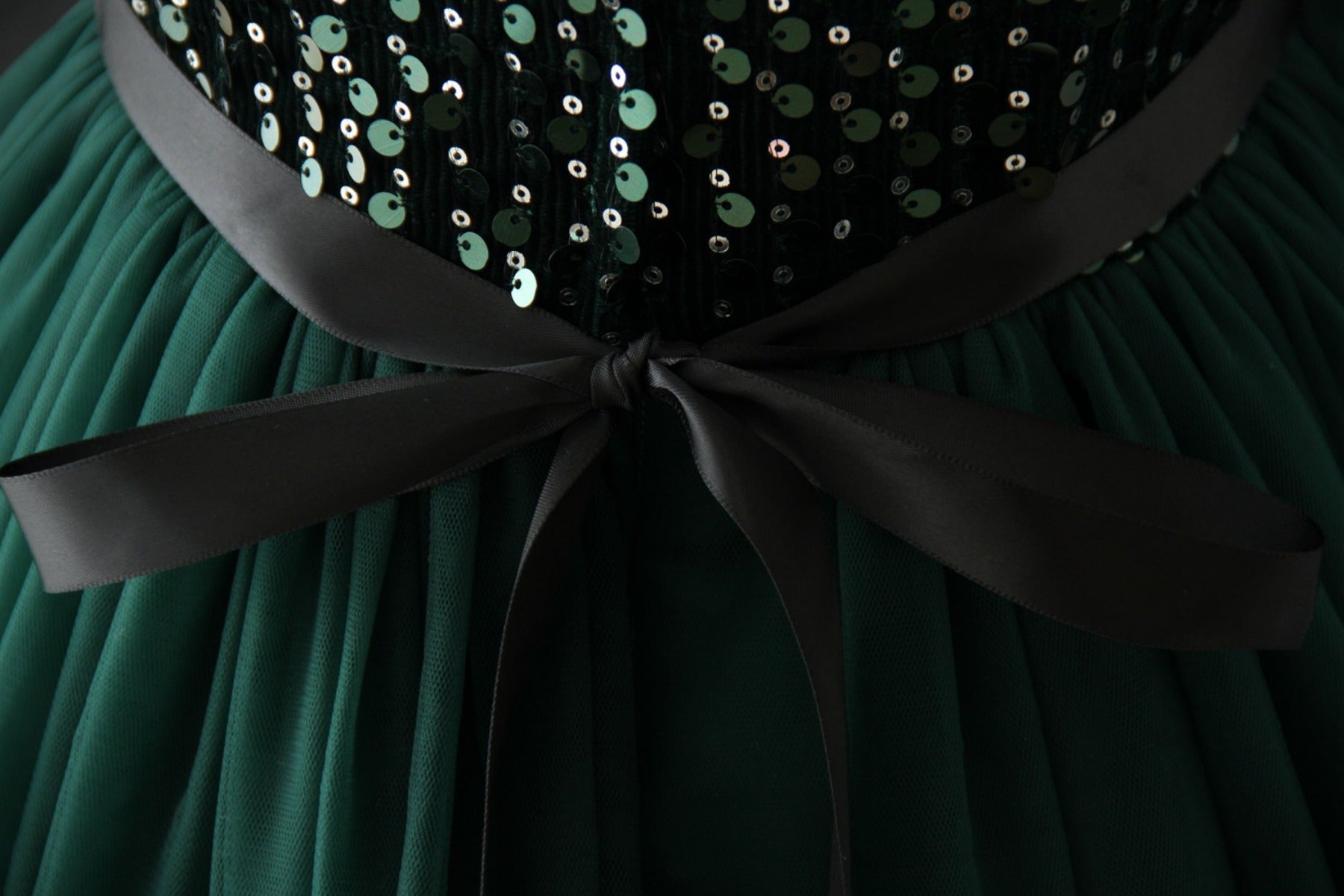 Girl's Green Pearl Dress