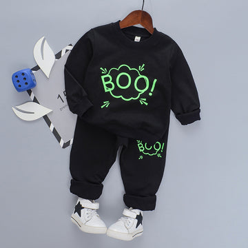 Googo Gaaga Boys Boo Printed Sweatshirt And Pants Set