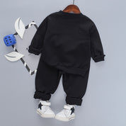 Boy's Boo Print Sweatshirt & Pants Set