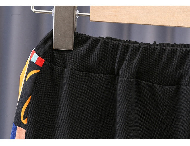 Boy's Multicolor Button Shirt & Pants Set