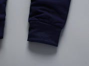 Boy's Blue Full-Sleeve Sweatshirt & Pants Set