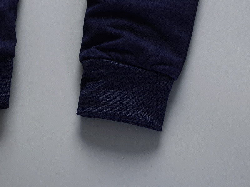 Boy's Blue Full-Sleeve Sweatshirt & Pants Set