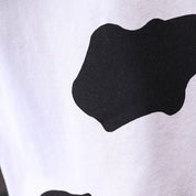 Boy's White Print Crew Neck T-Shirt & Denim Shorts Set