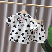 Girl's Button Sleepwear Shirt & Shorts Set