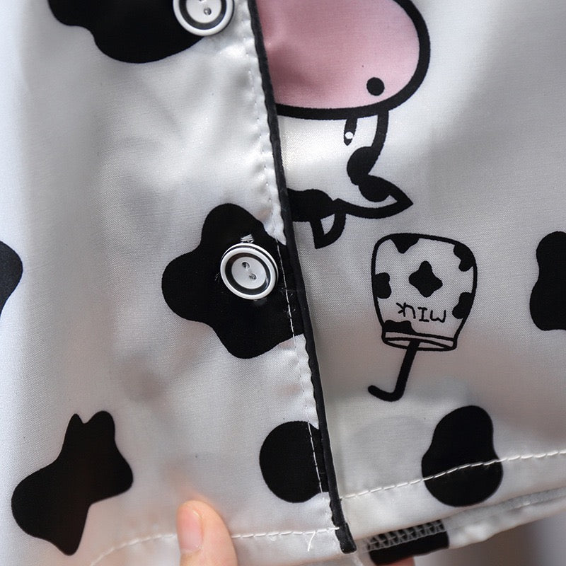 Girl's Button Sleepwear Shirt & Shorts Set