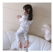 White Print Pajama Set for Boys & Girls