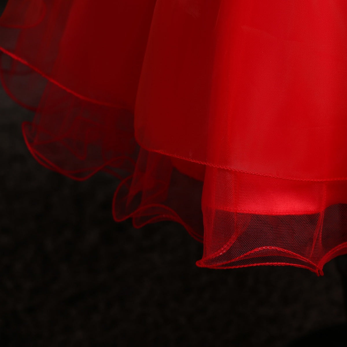 Girl's Red Sequin Party Dress