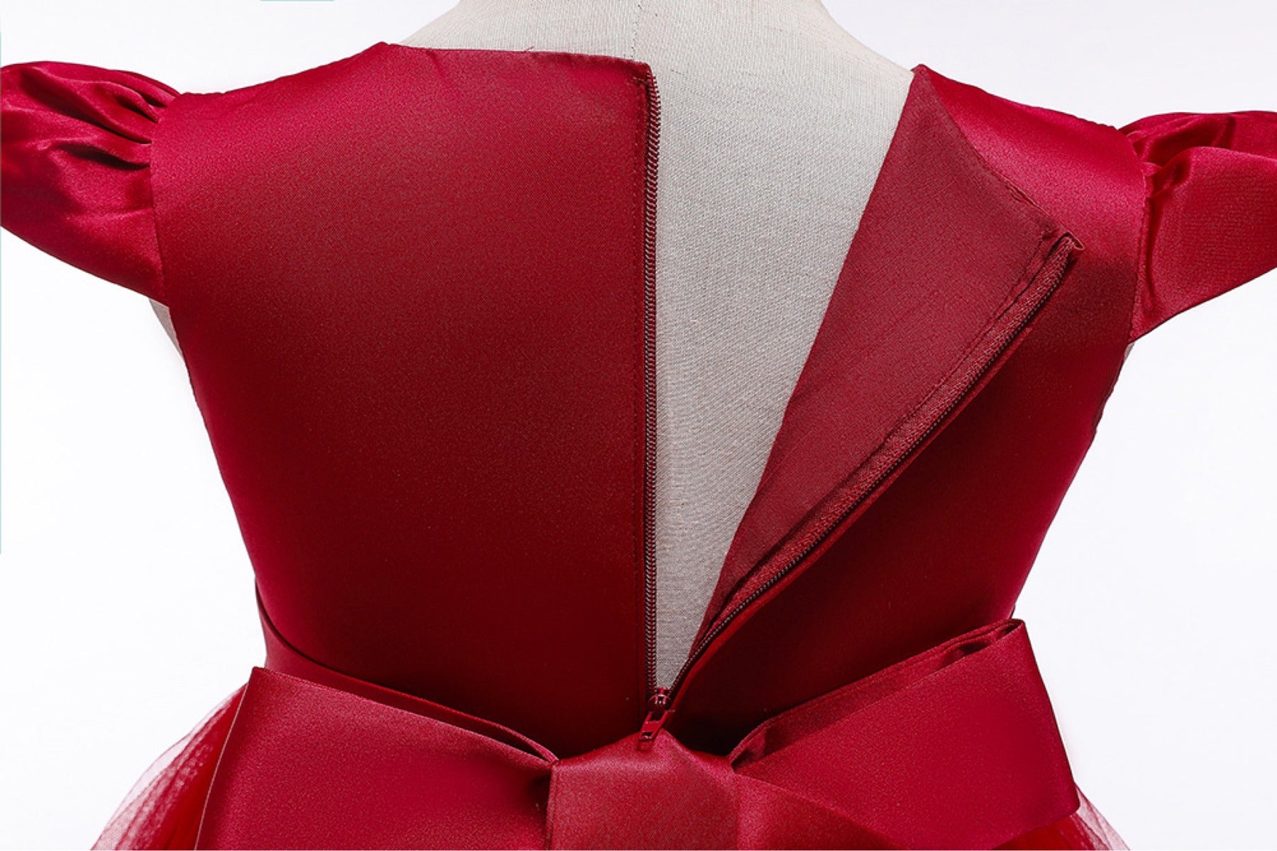 Girl's Red High-Low Party Dress