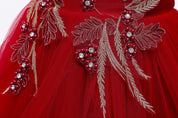 Girl's Red High-Low Party Dress