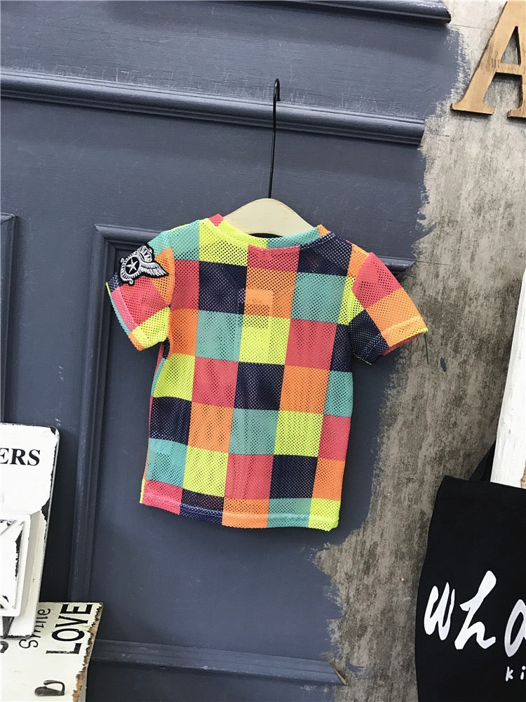 Googo Gaaga Boys Mesh T-Shirt In Multicolour