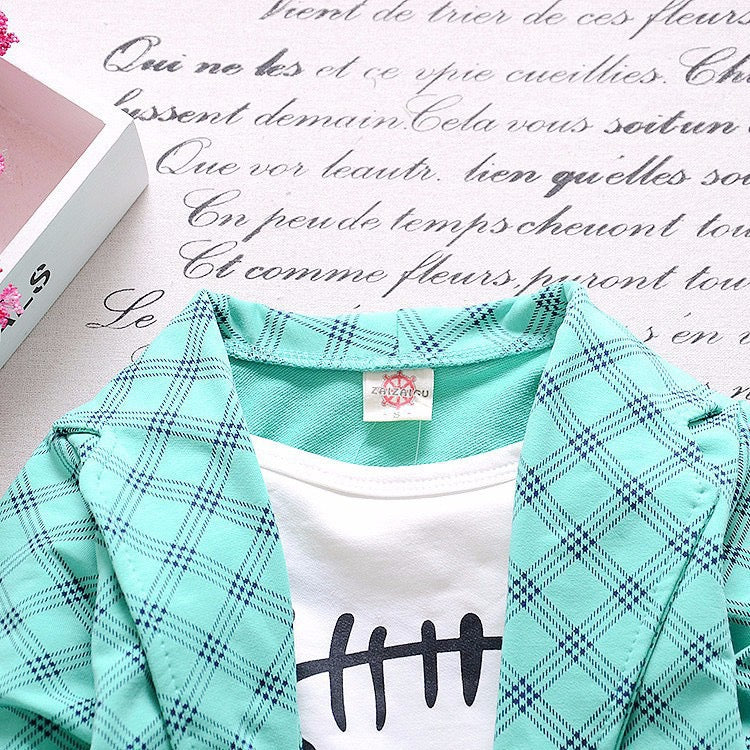 Boy's Blazer Sweatshirt & Pants Set