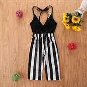 Girl's Black Halter Neck Jumpsuit