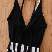 Girl's Black Halter Neck Jumpsuit