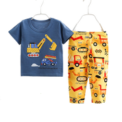 Boy's Multicolor Print T-Shirt & Pajama Set
