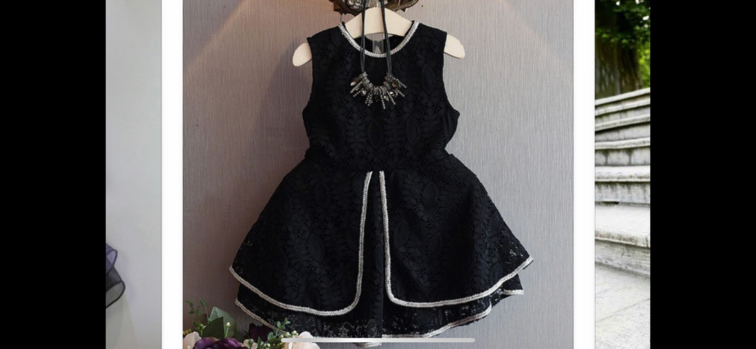 Girl's Black Party Wear Frock