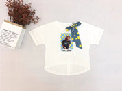 Girl's White Crew Neck Top