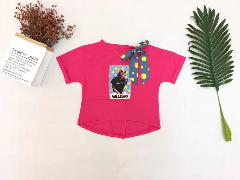 Girl's Pink Crew Neck Top