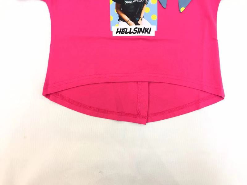 Girl's Pink Crew Neck Top