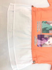 Girl's Peach Graphic Top