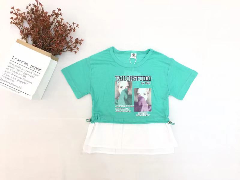 Girl's Mint Green Graphic Top