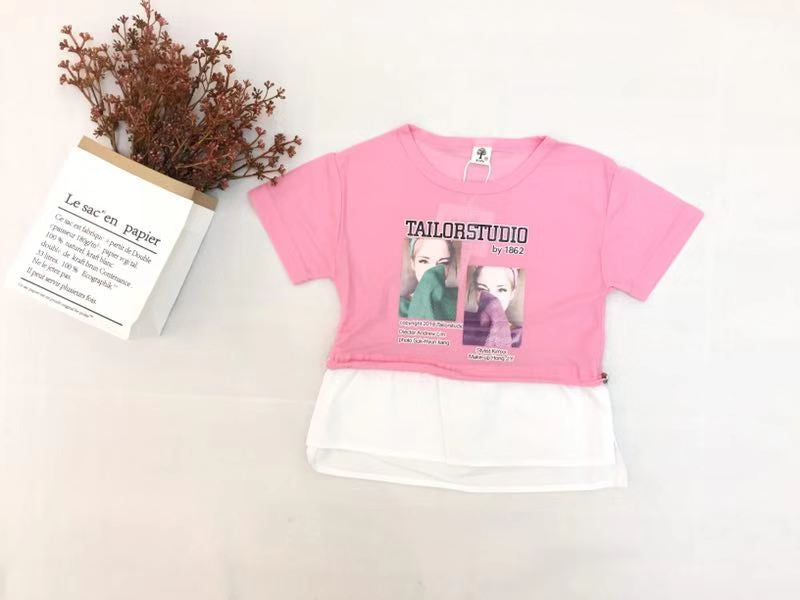 Girl's Pink Graphic Top