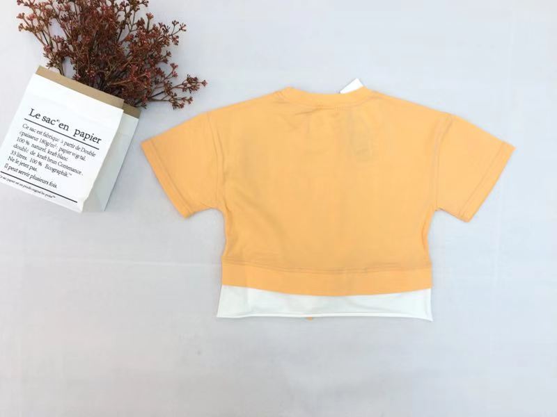 Girl's Orange Print Top