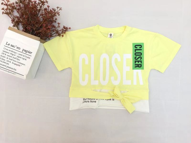 Girl's Yellow Print Top