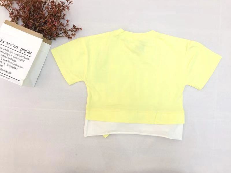 Girl's Yellow Print Top