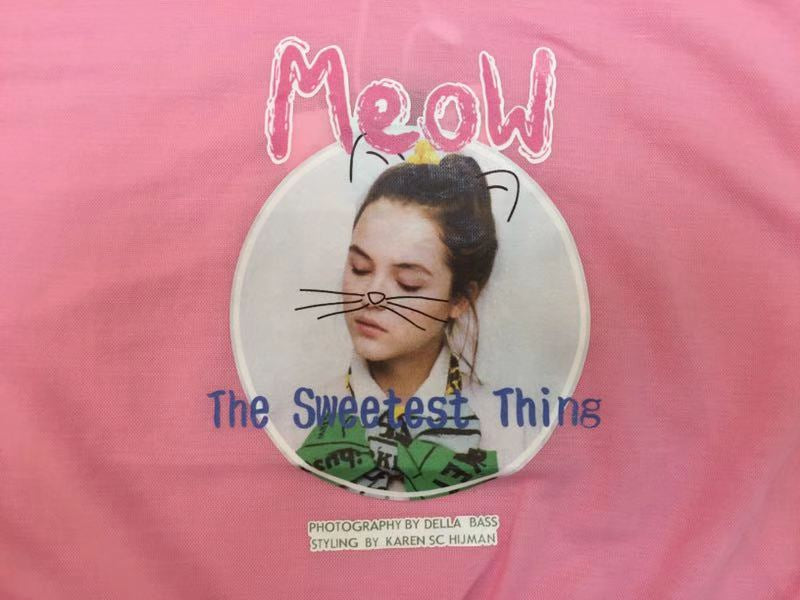 Girl's Pink Graphic Crew Neck Top