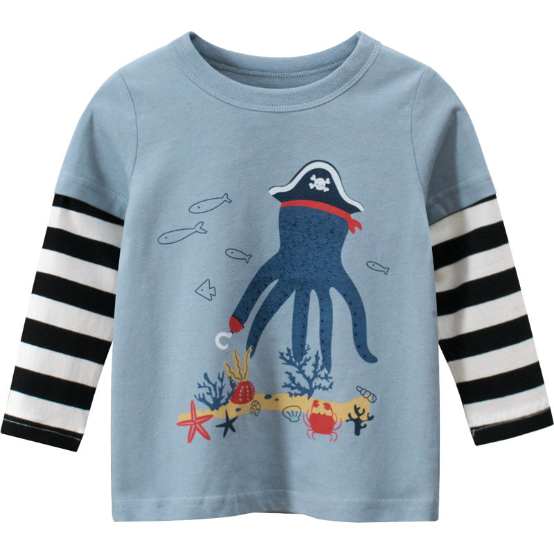 Googo Gaaga Boys Octopus Printed T-Shirt In Multicolour